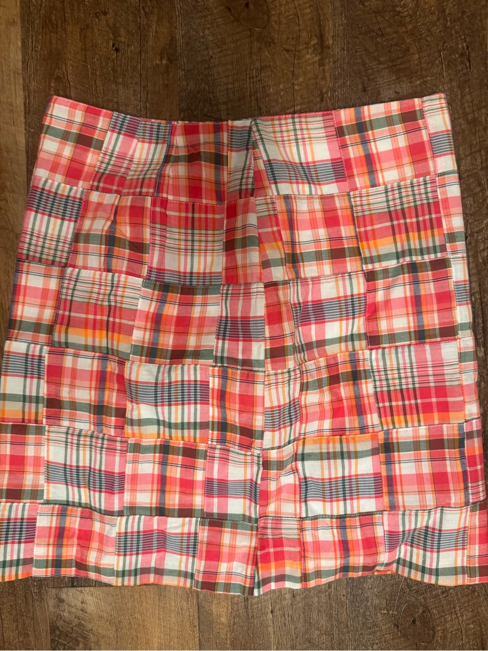 Taboots Pink Plaid Patchwork Skort